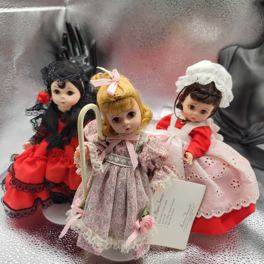 Set of Three Collectible Madame Alexander Dolls.